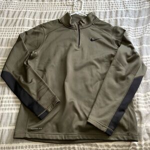 Nike Medium Army Green Therma Fit Quarter Zip Sweater